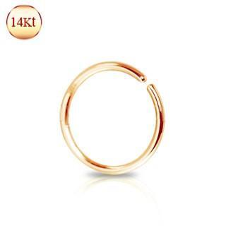 14K Rose Gold Seamless Ring Bendable Ring - 1 Piece