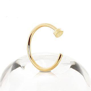 Nose Ring - C-Shaped Nose Ring 14K Yellow Gold C-Shape Nose Hoop Ring -Rebel Bod-RebelBod