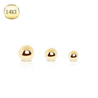 Body Jewelry Parts 14K Yellow Gold Replacement Ball -Rebel Bod-RebelBod