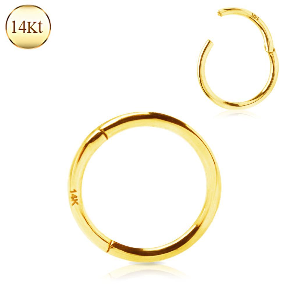 14K Gold Seamless Clicker Ring