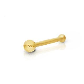 Nose Ring - Nose Studs 14K Yellow Gold Stud Nose Ring with a Ball -Rebel Bod-RebelBod
