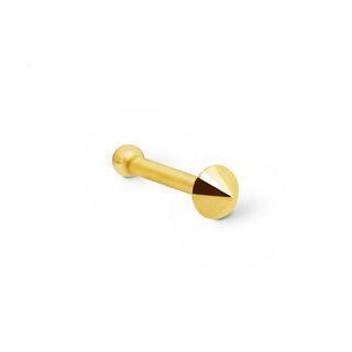 14K Gold Stud Nose Ring w/ a Spike