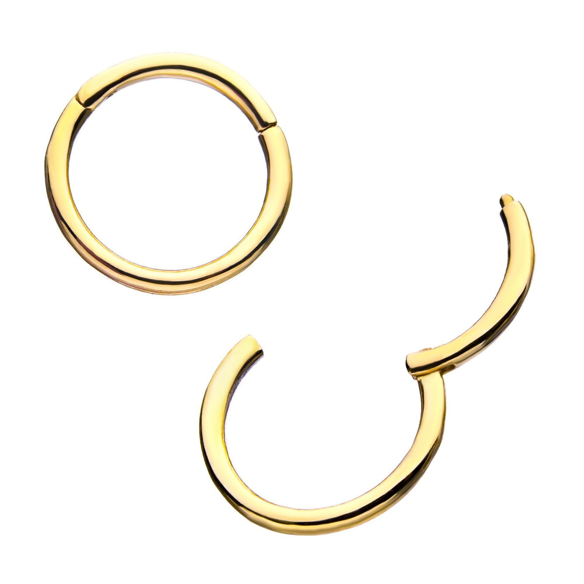SEAMLESS CLICKER 14kt Gold Clicker Hinged Segment Ring. sbv14kgsgrh -Rebel Bod-RebelBod