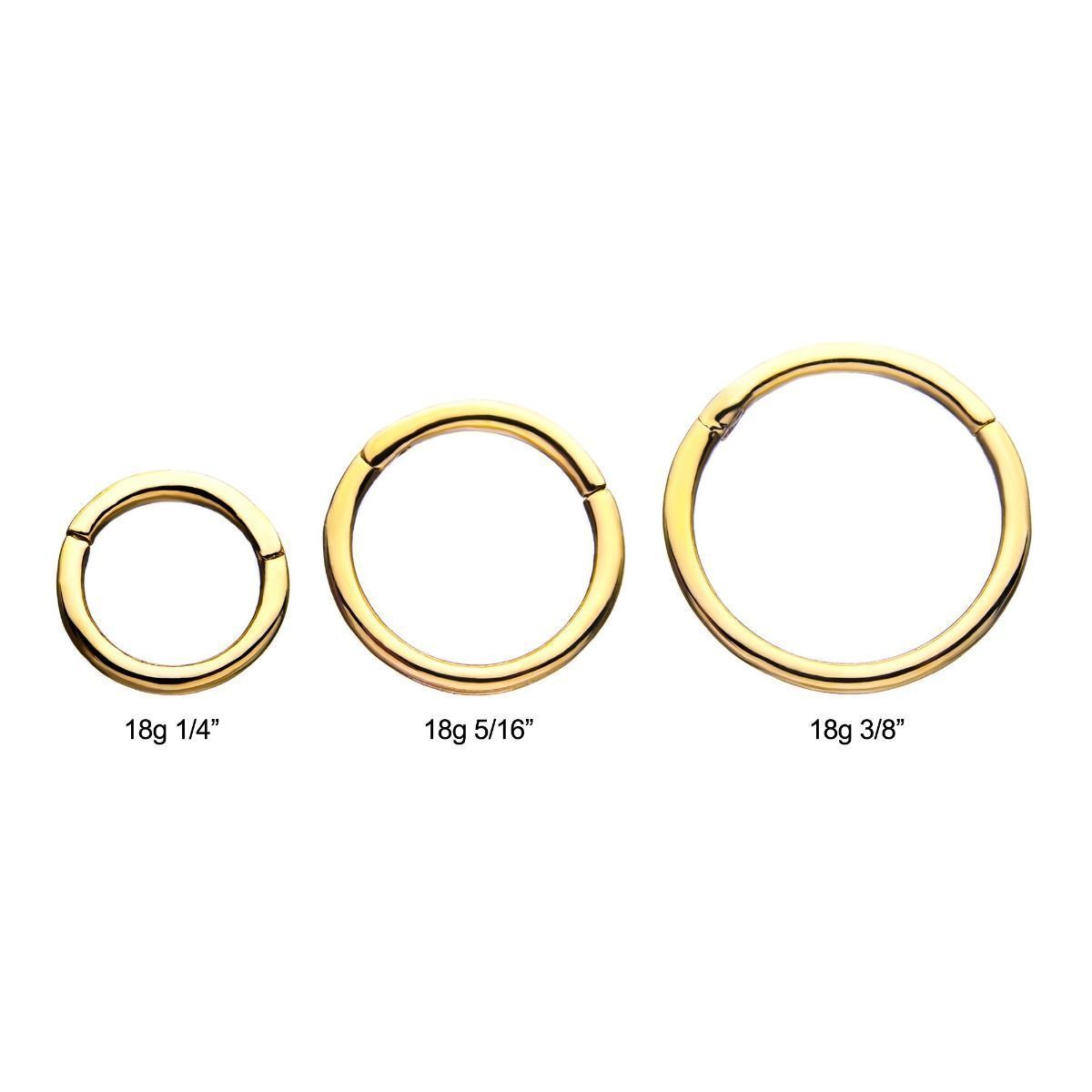 SEAMLESS CLICKER 14kt Gold Clicker Hinged Segment Ring. sbv14kgsgrh -Rebel Bod-RebelBod