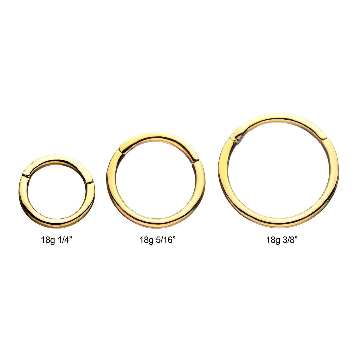 SEAMLESS CLICKER 14kt Gold Clicker Hinged Segment Ring. sbv14kgsgrh -Rebel Bod-RebelBod
