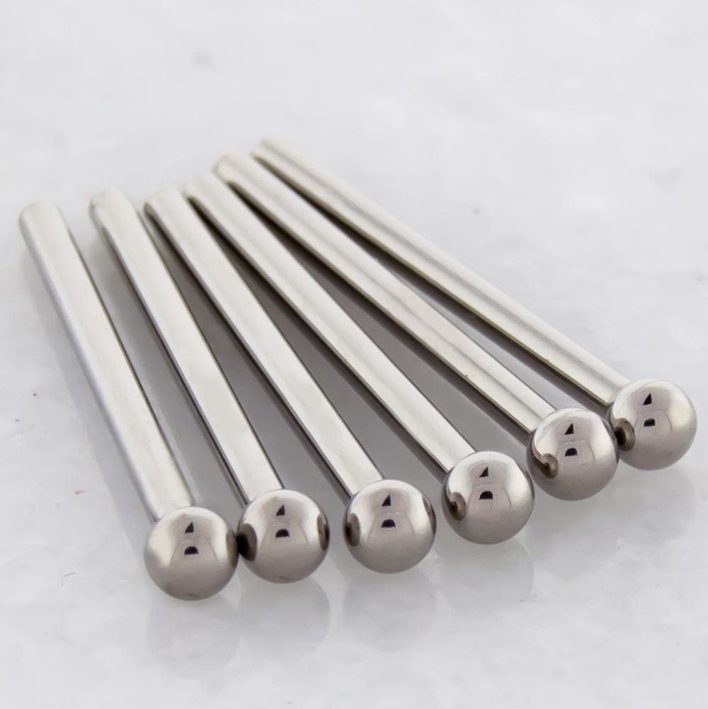 Nose Ring - Nose Pin 16g, 18g & 20g Steel Nose Pin With Plain Ball - 1 Piece #SPLT#6 -Rebel Bod-RebelBod