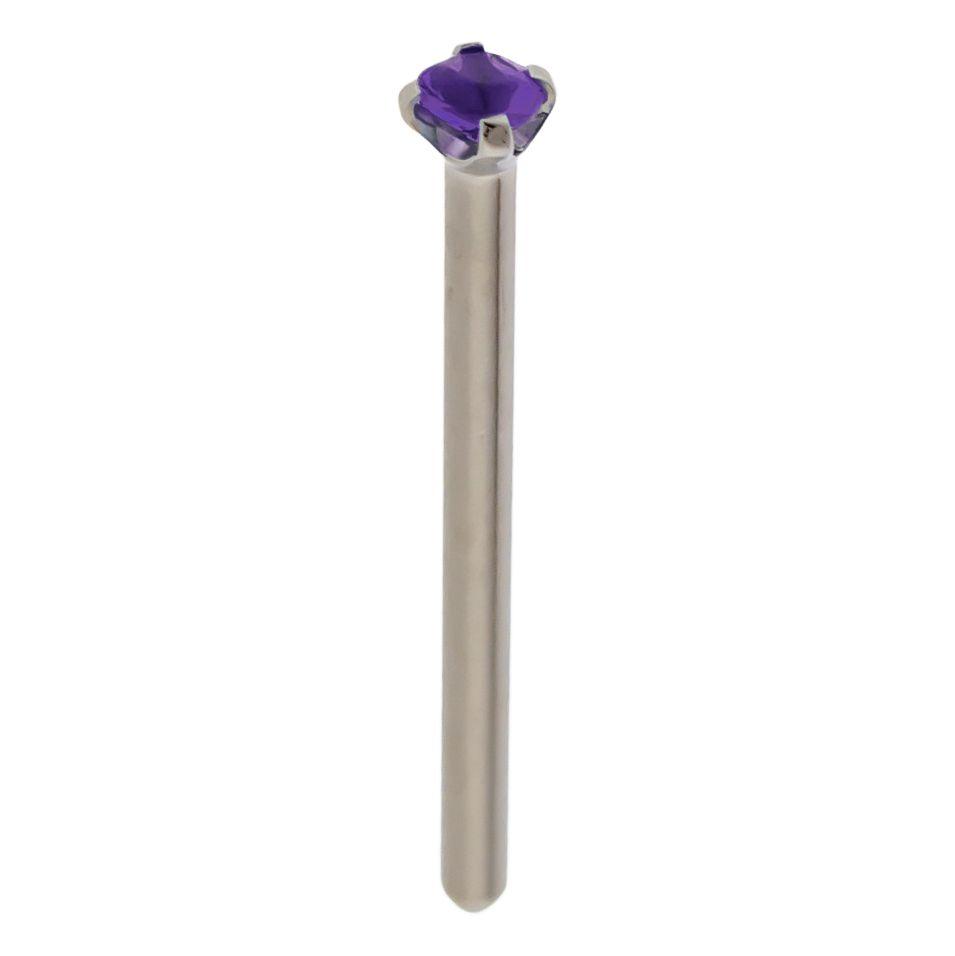 Nose Ring - Nose Pin 16g, 18g & 20g Steel Prong SWAROVSKI Gem Nose Pin - 1 Piece #SPLT#6 -Rebel Bod-RebelBod