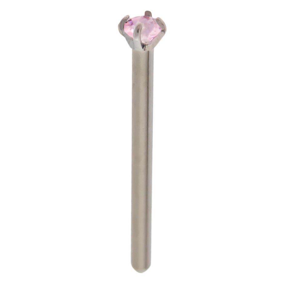 Nose Ring - Nose Pin 16g, 18g & 20g Steel Prong SWAROVSKI Gem Nose Pin - 1 Piece #SPLT#6 -Rebel Bod-RebelBod