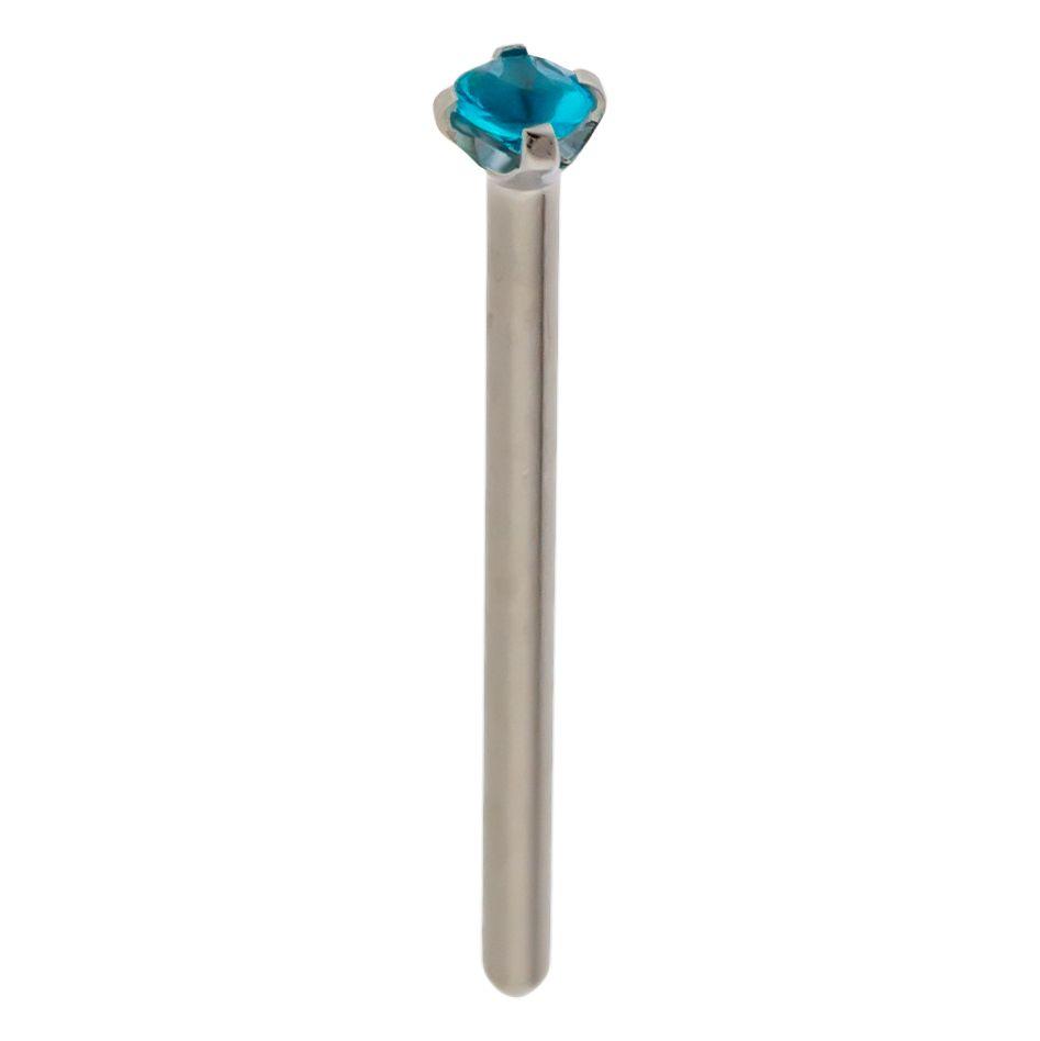 Nose Ring - Nose Pin 16g, 18g & 20g Steel Prong SWAROVSKI Gem Nose Pin - 1 Piece #SPLT#6 -Rebel Bod-RebelBod