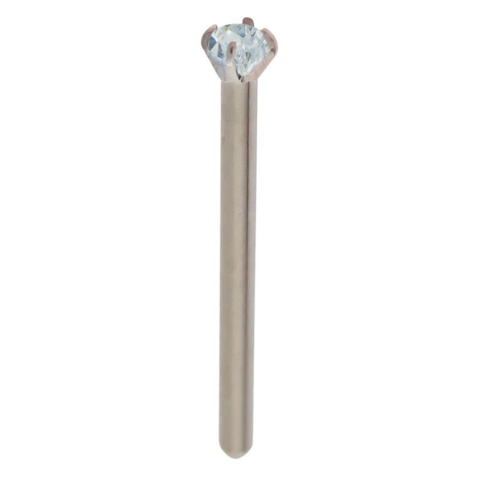 Nose Ring - Nose Pin 16g, 18g & 20g Steel Prong SWAROVSKI Gem Nose Pin - 1 Piece #SPLT#6 -Rebel Bod-RebelBod