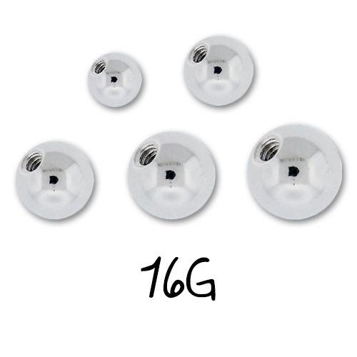 Body Jewelry Parts 16g/18g External Balls - 1 Piece #SPLT -Rebel Bod-RebelBod