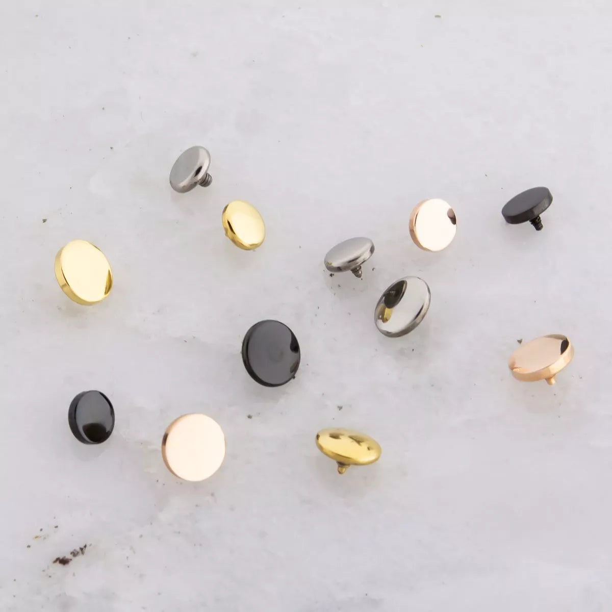 Body Jewelry Parts 16g/18g Steel Internally Threaded Discs - 1 Piece #SPLT#6 -Rebel Bod-RebelBod