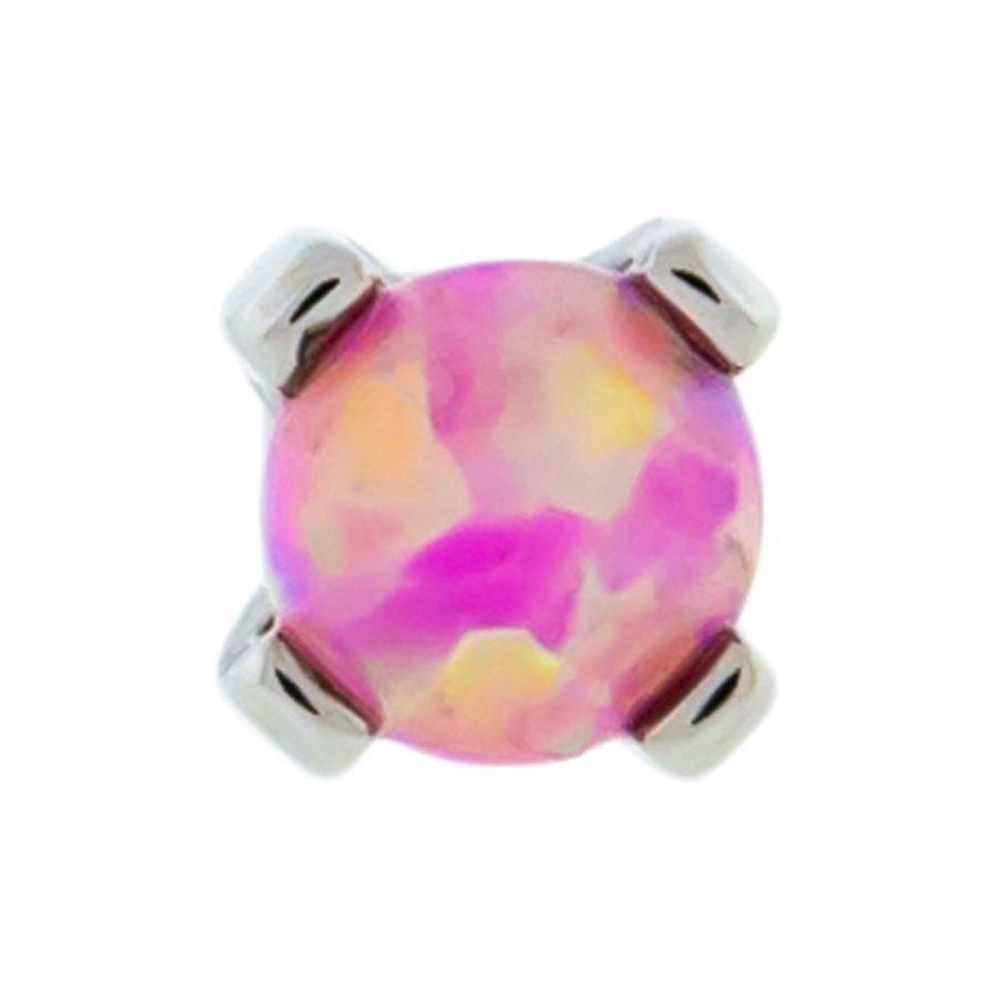 16g/18g Steel Prong Set Opal Head - 1 Piece -Rebel Bod-RebelBod