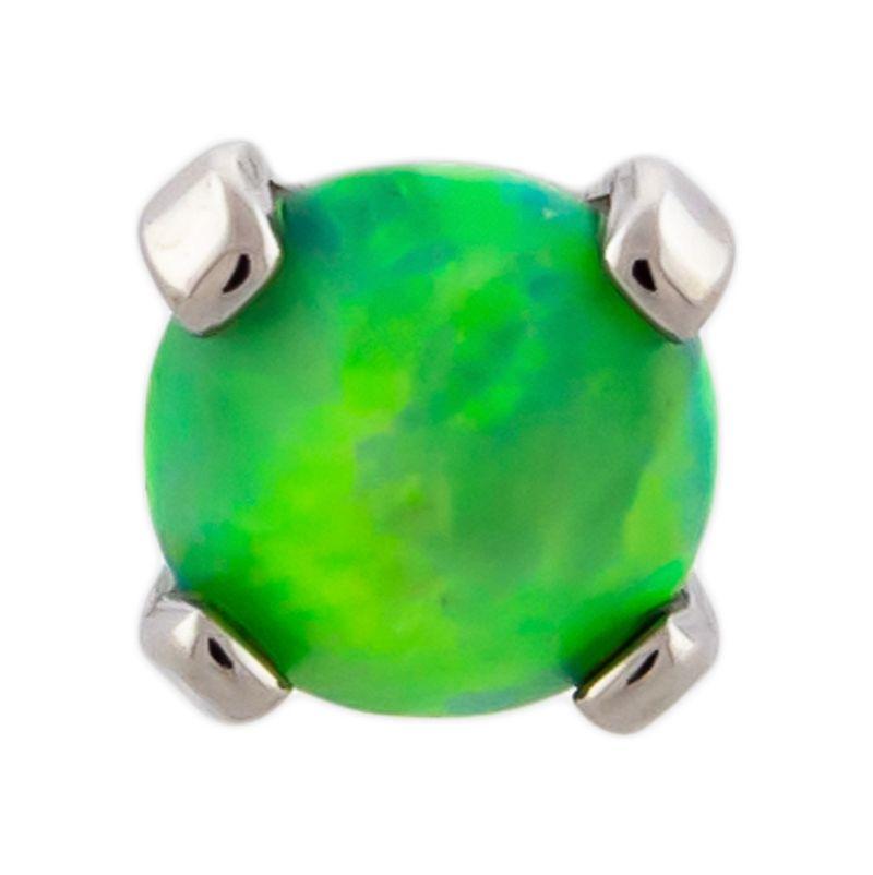 16g/18g Steel Prong Set Opal Head - 1 Piece -Rebel Bod-RebelBod