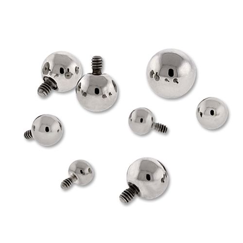 Body Jewelry Parts 16g/18g Titanium Balls - 1 Piece #SPLT#6 -Rebel Bod-RebelBod