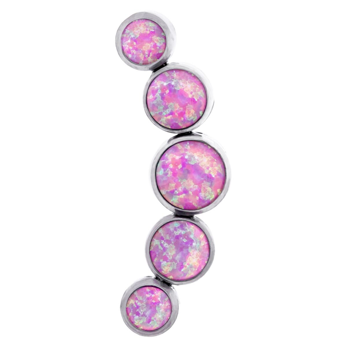 Body Jewelry Parts 16g & 18g Titanium Crescent Opal Replacement End - 1 Piece -Rebel Bod-RebelBod