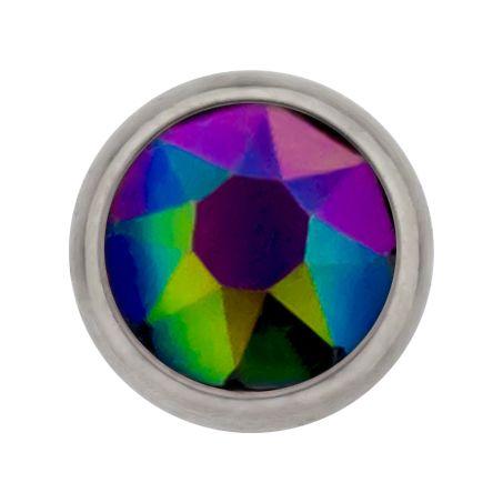 Body Jewelry Parts 16g/18g Titanium Gem Disc - 1 Piece #SPLT#6 -Rebel Bod-RebelBod