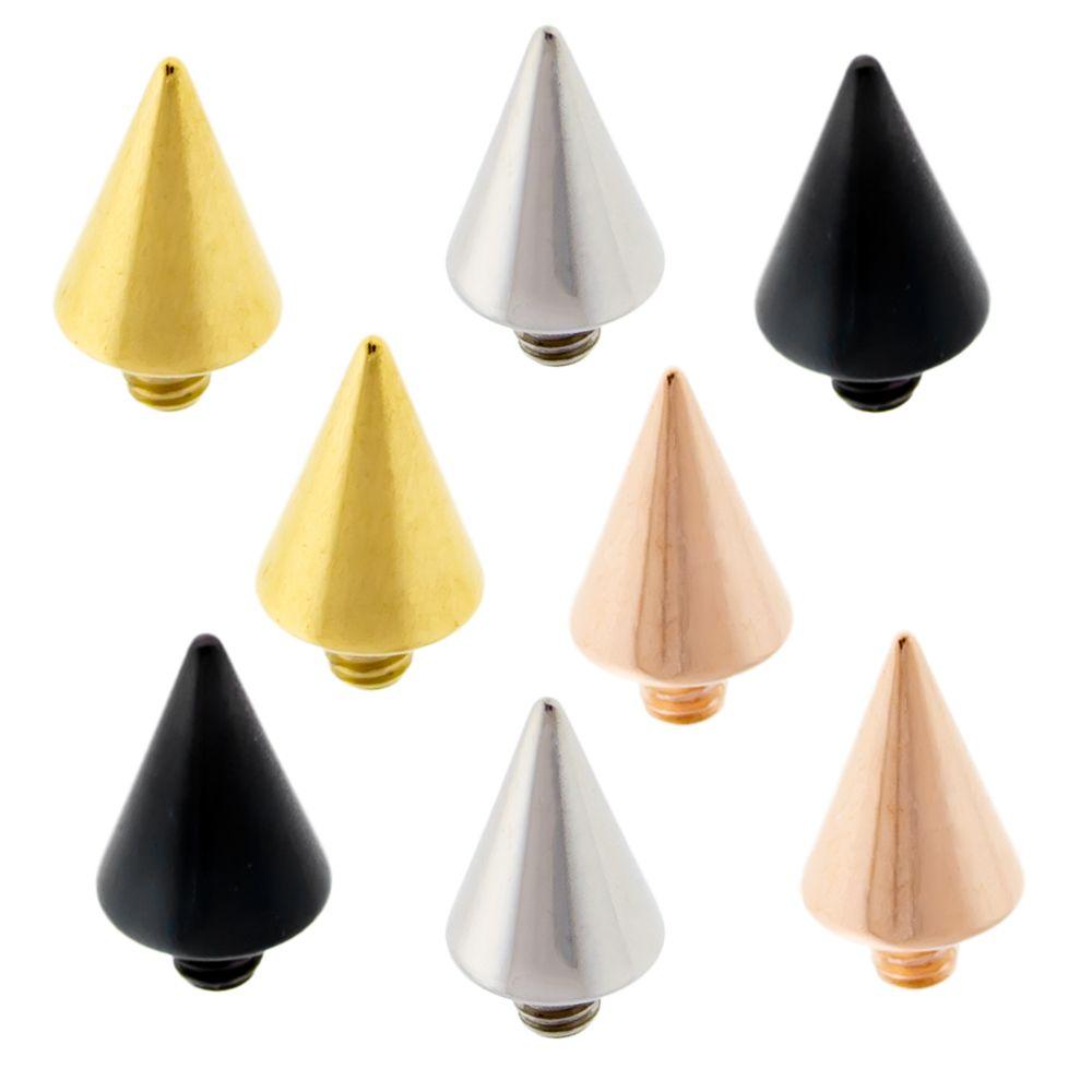 Body Jewelry Parts 16g/18g Titanium Pvd Coated Cone Head - 1 Piece #SPLT -Rebel Bod-RebelBod