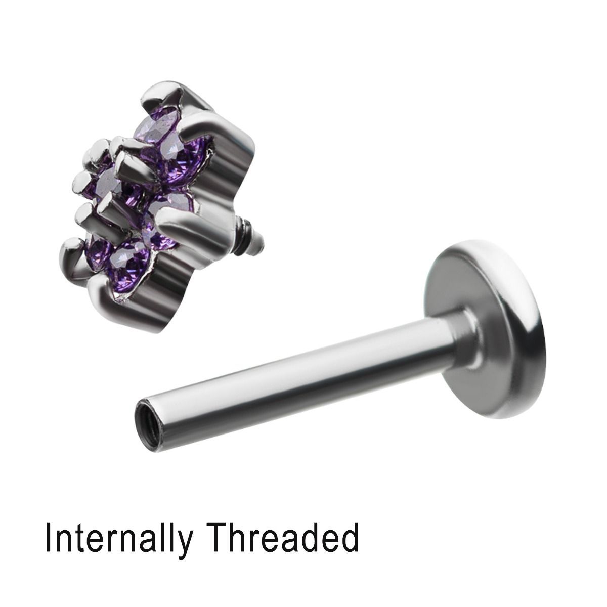 Internally threaded labret on sale 16g