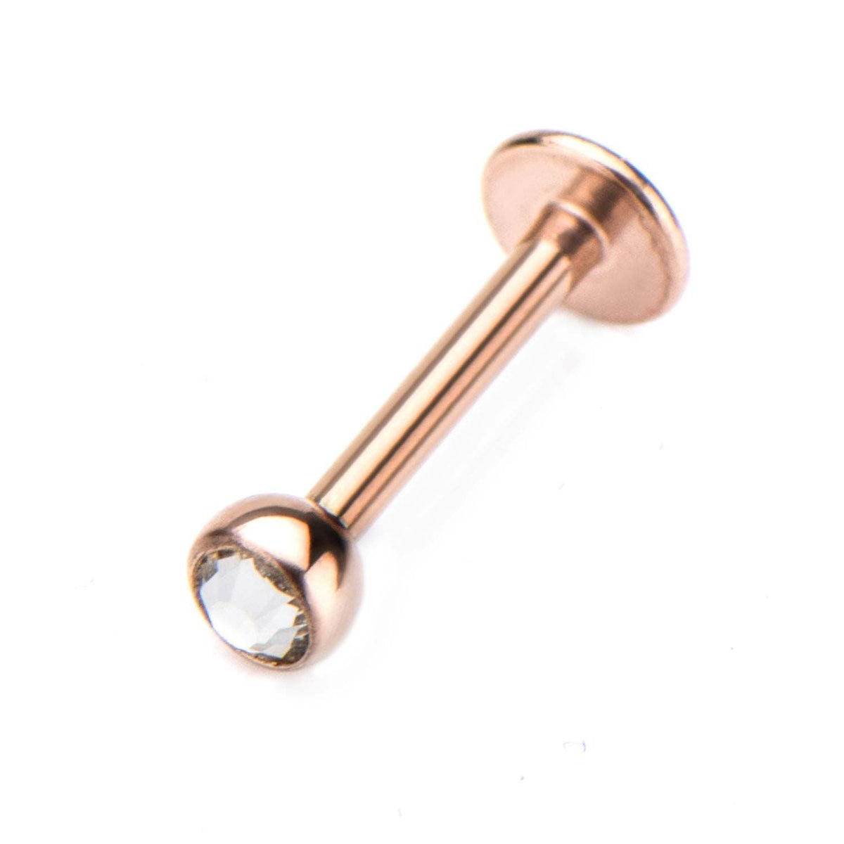 Labret Studs 16g 5/16&quot; Rose Gold PVD 3mm balls Labrets -Rebel Bod-RebelBod