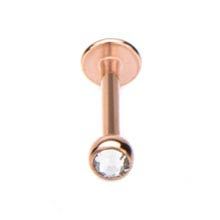 Labret Studs 16g 5/16" Rose Gold PVD 3mm balls Labrets -Rebel Bod-RebelBod