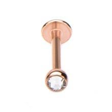 Labret Studs 16g 5/16" Rose Gold PVD 3mm balls Labrets -Rebel Bod-RebelBod