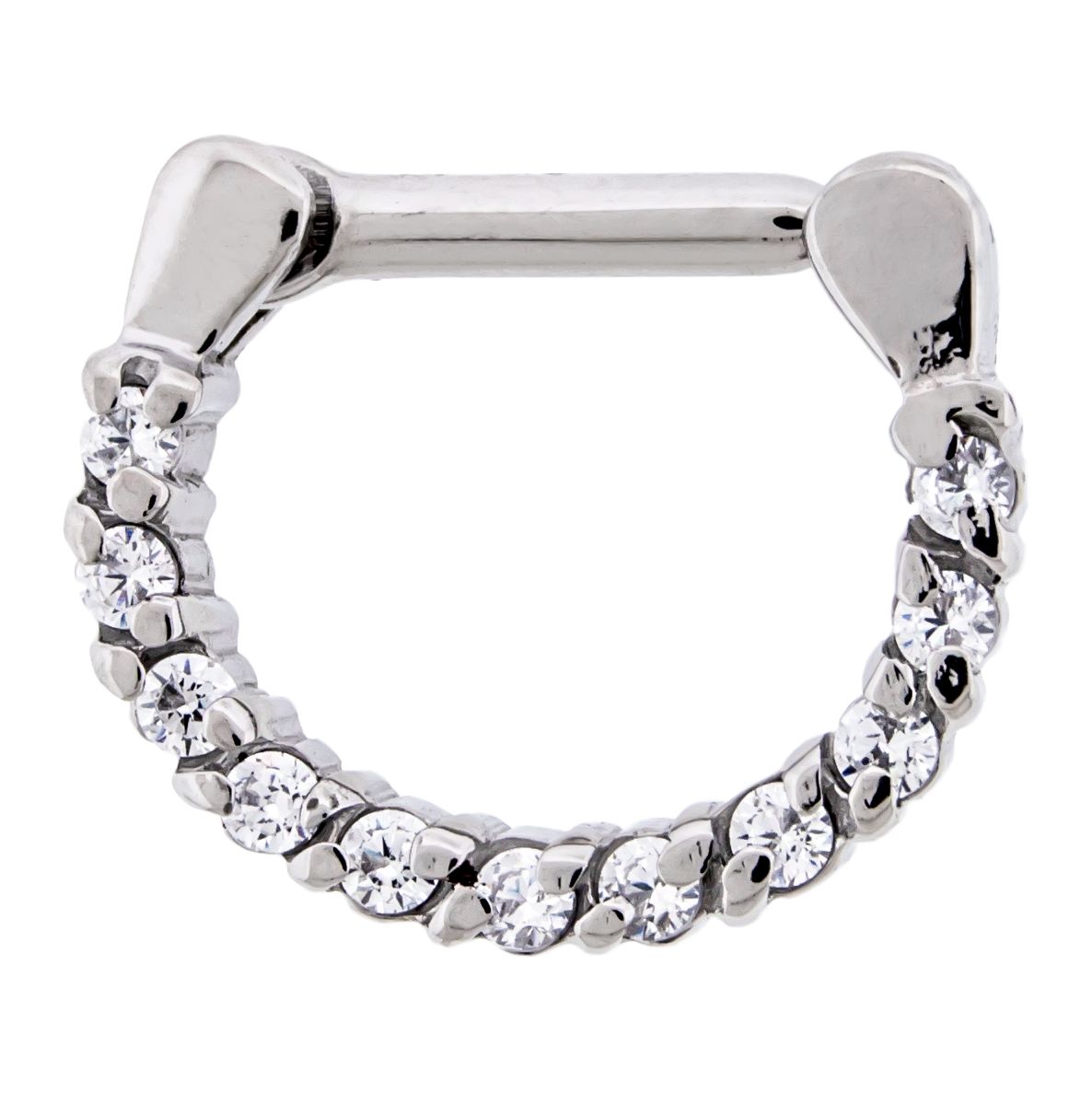 SEAMLESS CLICKER 16g Cz Septum Clickers - 1 Piece -Rebel Bod-RebelBod