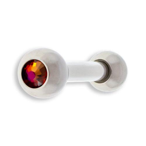 Cartilage Earring - Cartilage Barbell 16g Externally Threaded Barbell W/ Gems  - 1 Piece #SPLT#6 -Rebel Bod-RebelBod
