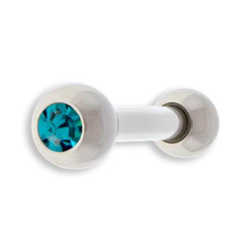 Cartilage Earring - Cartilage Barbell 16g Externally Threaded Barbell W/ Gems  - 1 Piece #SPLT#6 -Rebel Bod-RebelBod
