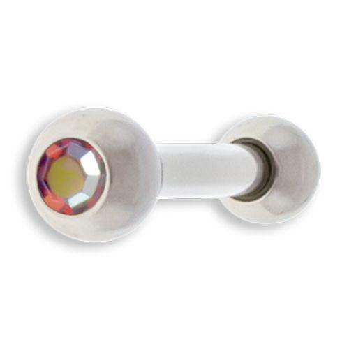 Cartilage Earring - Cartilage Barbell 16g Externally Threaded Barbell W/ Gems  - 1 Piece #SPLT#6 -Rebel Bod-RebelBod