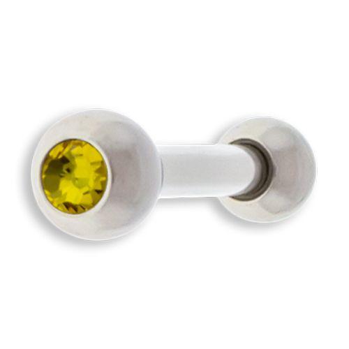 Cartilage Earring - Cartilage Barbell 16g Externally Threaded Barbell W/ Gems  - 1 Piece #SPLT#6 -Rebel Bod-RebelBod