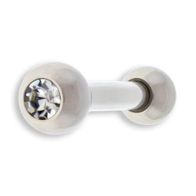 Cartilage Earring - Cartilage Barbell 16g Externally Threaded Barbell W/ Gems  - 1 Piece #SPLT#6 -Rebel Bod-RebelBod