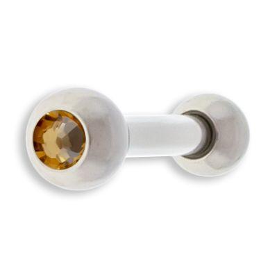 Cartilage Earring - Cartilage Barbell 16g Externally Threaded Barbell W/ Gems  - 1 Piece #SPLT#6 -Rebel Bod-RebelBod