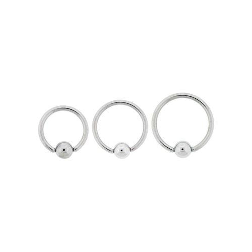 CAPTIVE BEAD RING 16g Hand Polished Captive Bead Rings - 1 Piece #SPLT#12 -Rebel Bod-RebelBod