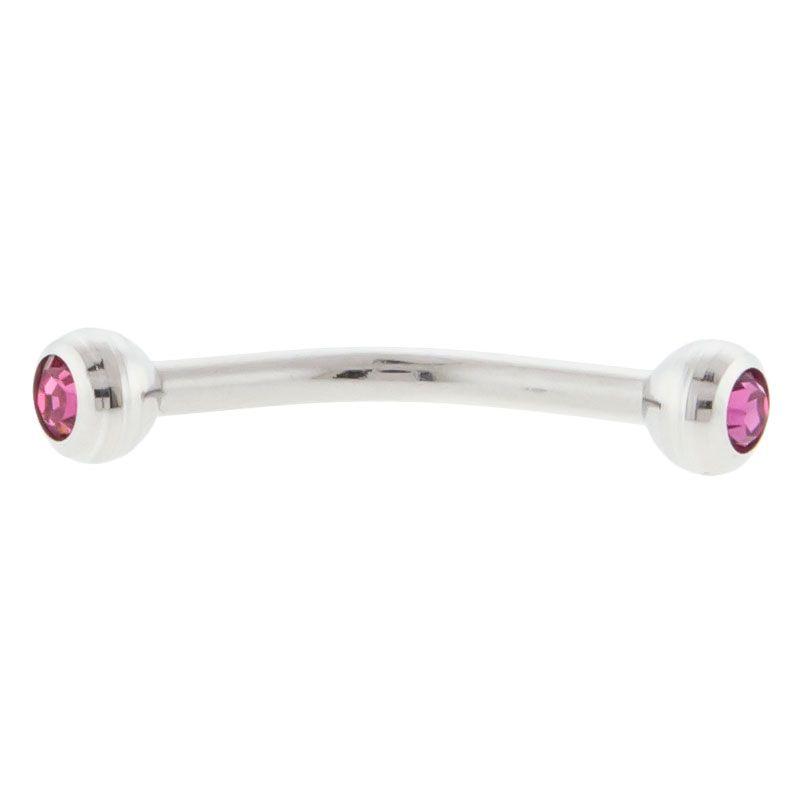 CURVED BARBELL 16g Internally Threaded Curved Barbells W/ Gems - 1 Piece #SPLT -Rebel Bod-RebelBod