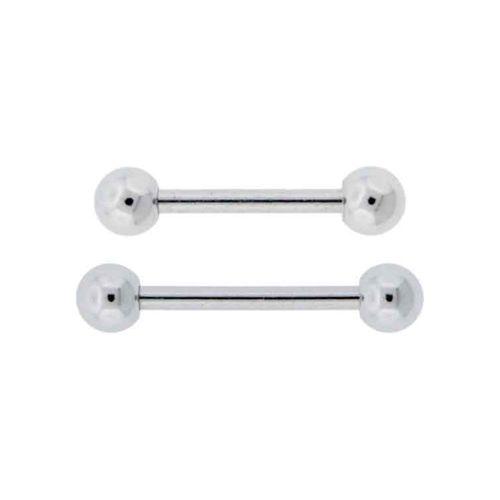 STRAIGHT BARBELL 16g Steel Externally Threaded Barbells - 1 Piece #SPLT -Rebel Bod-RebelBod