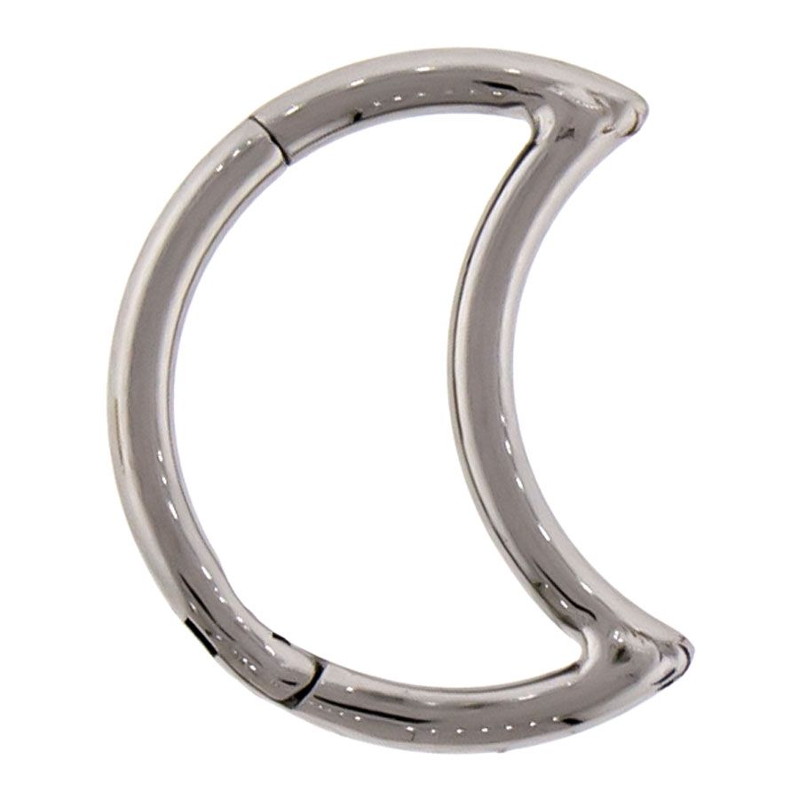 16g Titanium Crescent Moon Hinged Segment Ring - 1 Piece