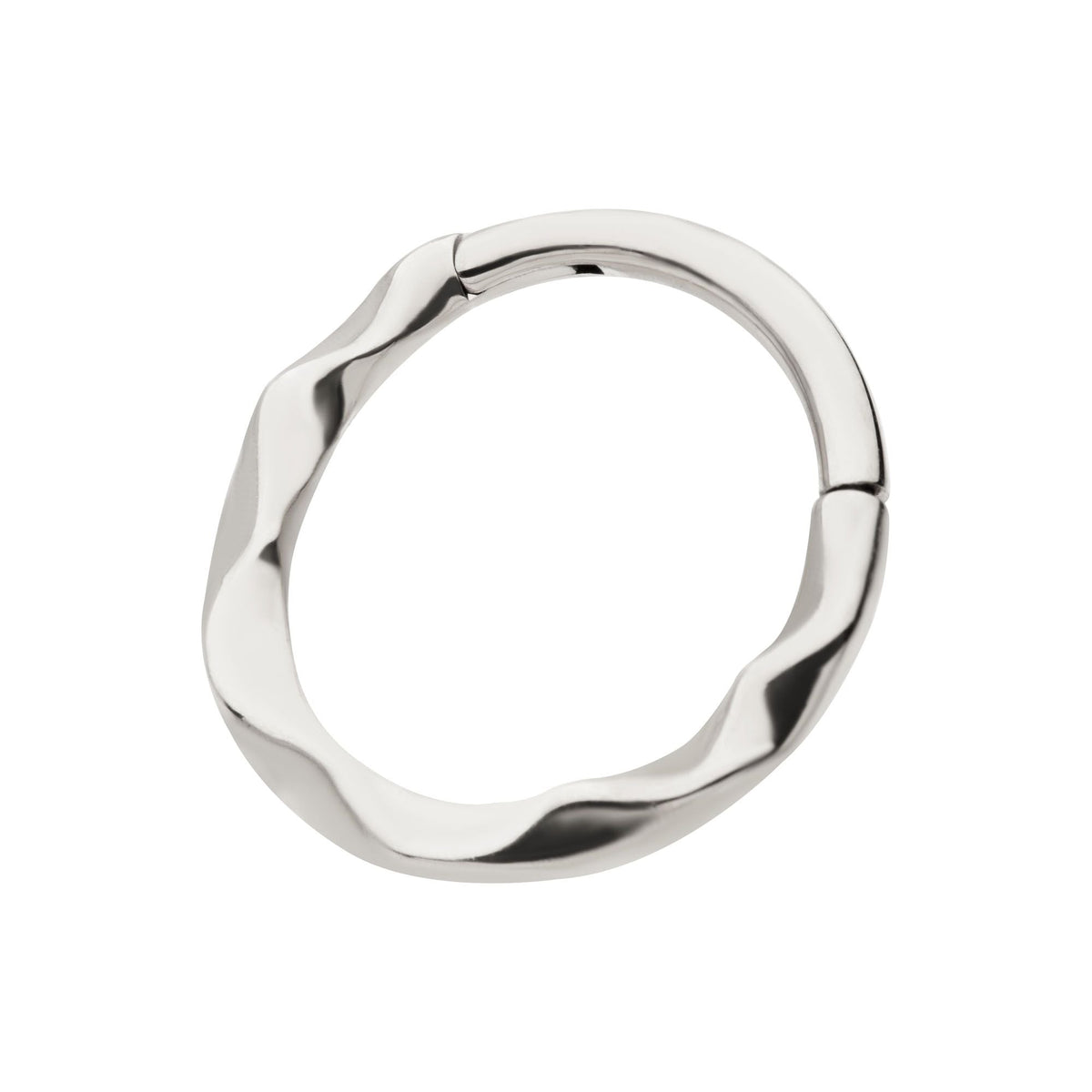 SEAMLESS CLICKER 16g Wavy Hoop Hinged Segment Clicker sbvsgrhd621 -Rebel Bod-RebelBod