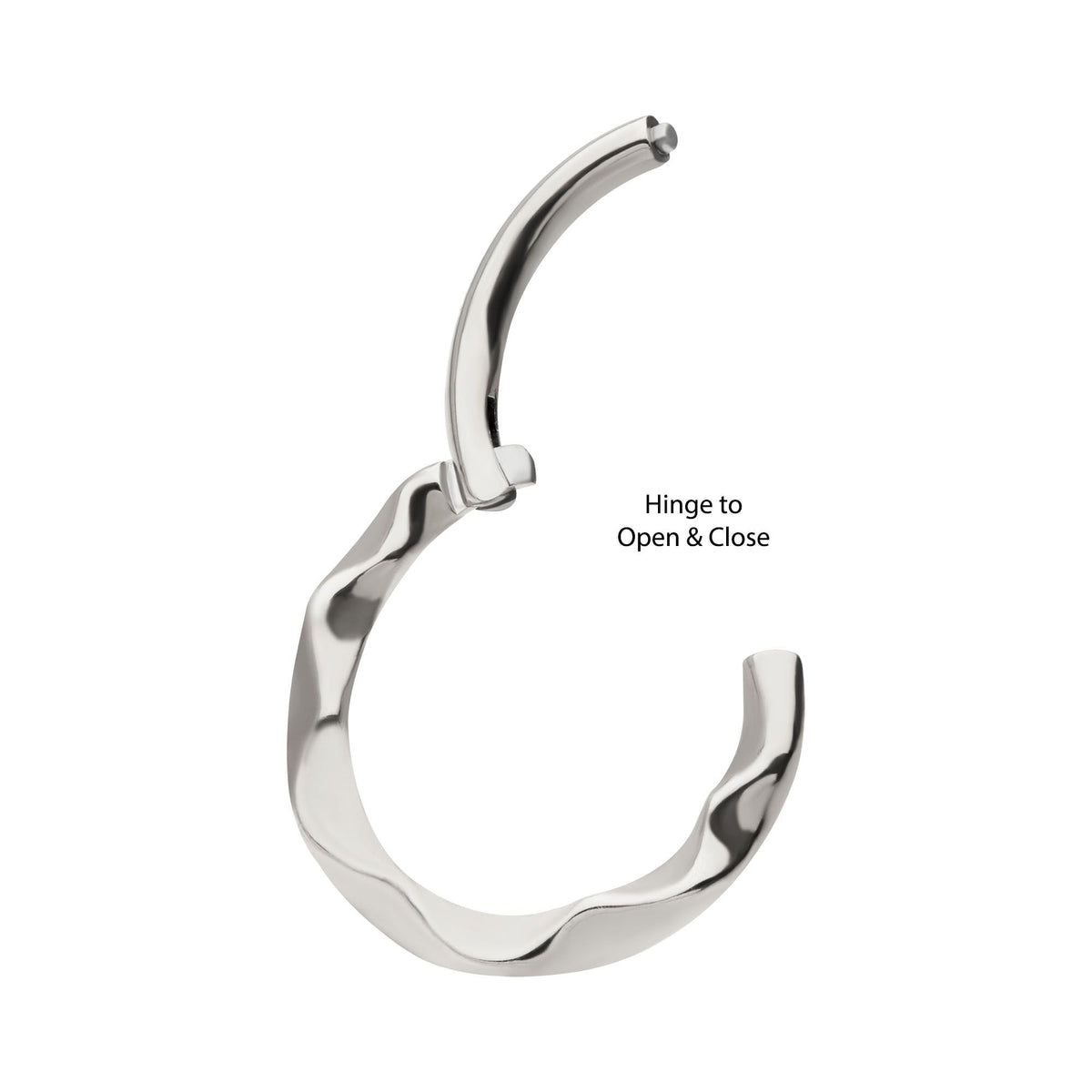 SEAMLESS CLICKER 16g Wavy Hoop Hinged Segment Clicker sbvsgrhd621 -Rebel Bod-RebelBod