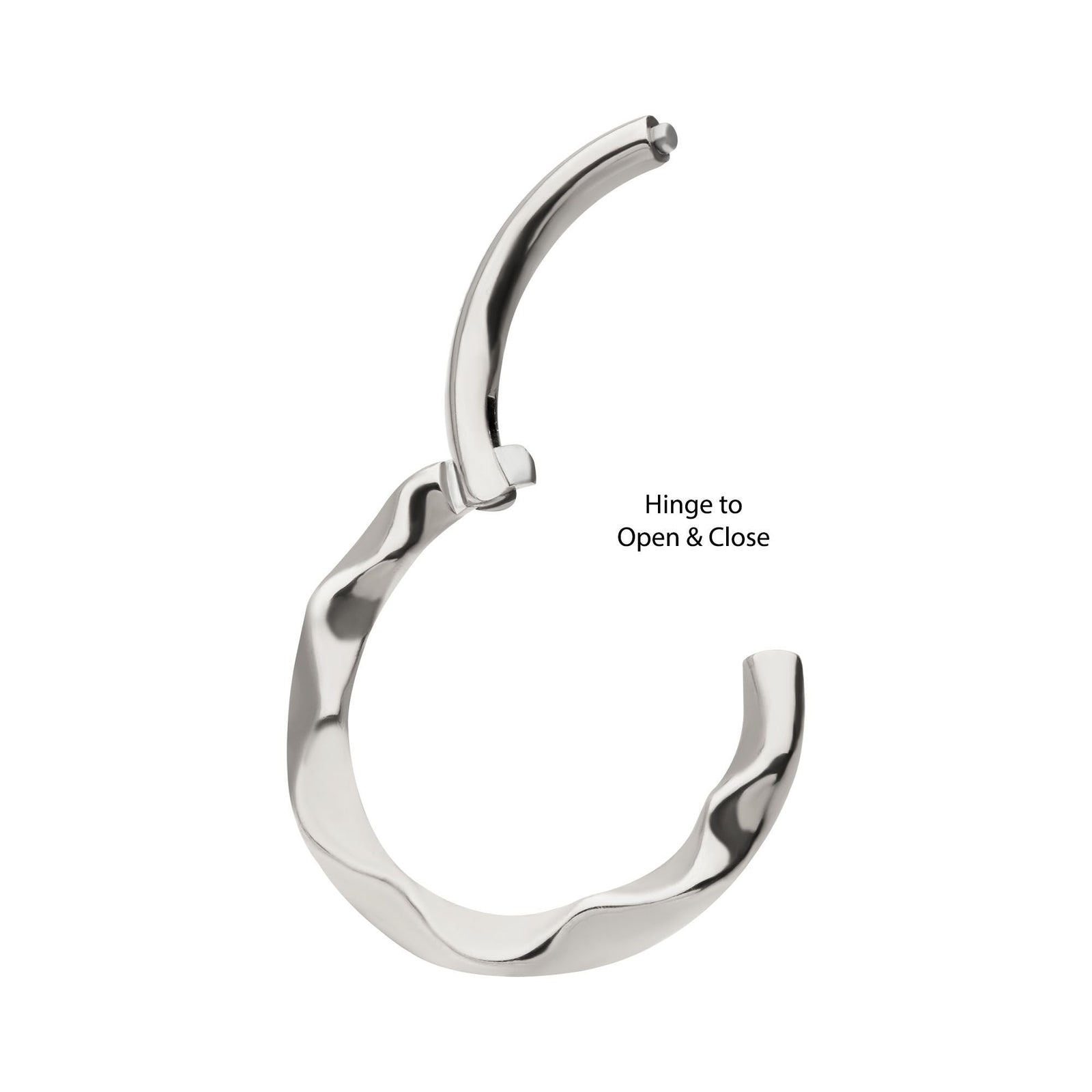 SEAMLESS CLICKER 16g Wavy Hoop Hinged Segment Clicker sbvsgrhd621 -Rebel Bod-RebelBod