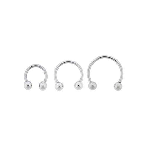 CIRCULAR BARBELL | HORSESHOE 18g Externally Threaded Steel Horseshoe - 1 Piece #SPLT#12 -Rebel Bod-RebelBod