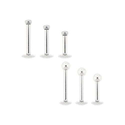 18g Internally Threaded Labrets With Clear Gems - 1 Piece #SPLT -Rebel Bod-RebelBod