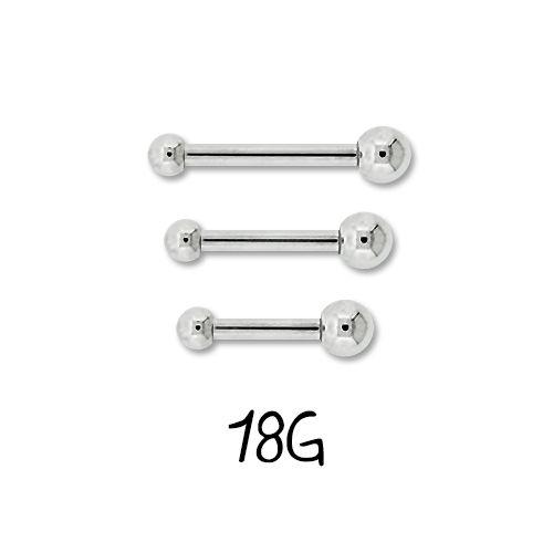 STRAIGHT BARBELL 18g Internally Threaded Steel Barbells - 1 Piece #SPLT#6 -Rebel Bod-RebelBod
