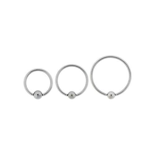 18G Surgical Steel Captive Bead Ring #SPLT#12