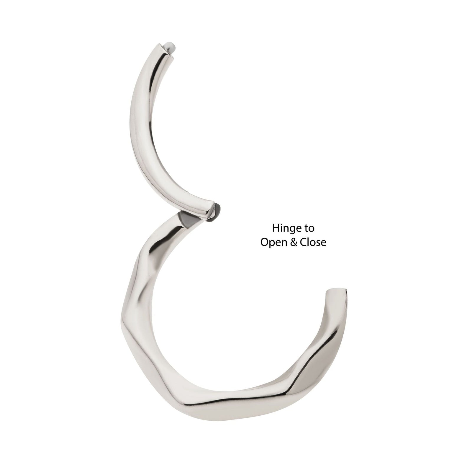 SEAMLESS CLICKER 18g Wavy Hoop Hinged Segment Clicker -Rebel Bod-RebelBod