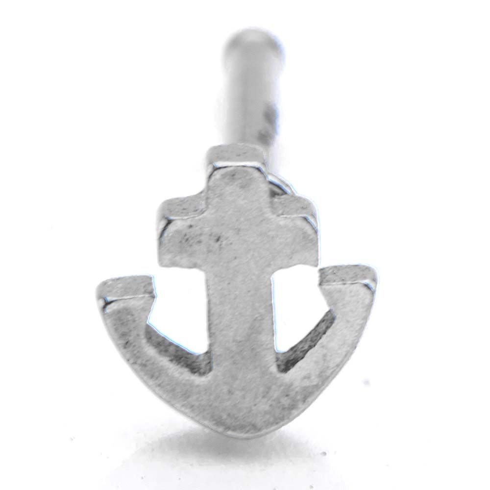 Nose Ring - Nose Studs 20g 6mm High Polish nose bone 35mm Anchor Top -Rebel Bod-RebelBod