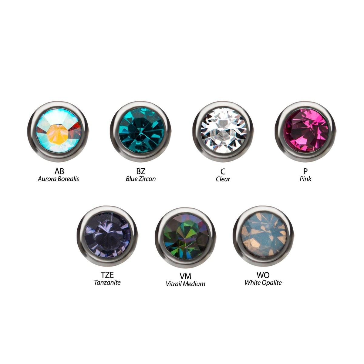 Nose Ring - L-Shaped Nose Ring 20g Press Fit Bezel Set Gem Top Nose L-Bend sbvnlpl -Rebel Bod-RebelBod