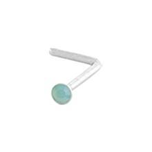 Nose Ring - L-Shaped Nose Ring 20g with 2mm Gem Top L Bend Shape sbvnbl2sf -Rebel Bod-RebelBod