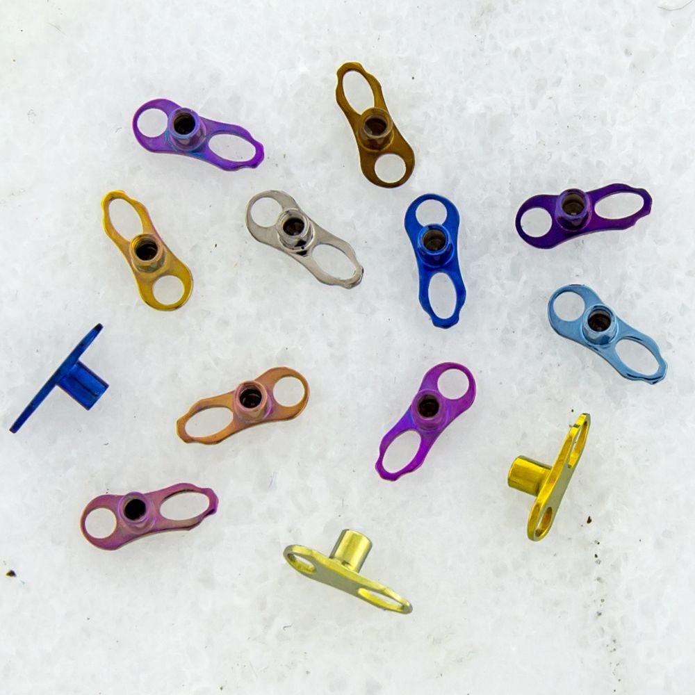 Dermals 24 Pack Titanium Microdermal Anchors Bigger Hole Sean Dowdell Design  - 1 Piece -Rebel Bod-RebelBod