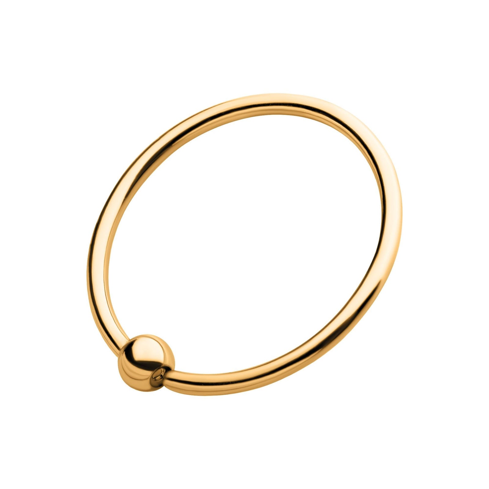 24Kt Gold PVD Titanium Captive Bead Ring Attached Ball tip24kbcr2006 -Rebel Bod-RebelBod